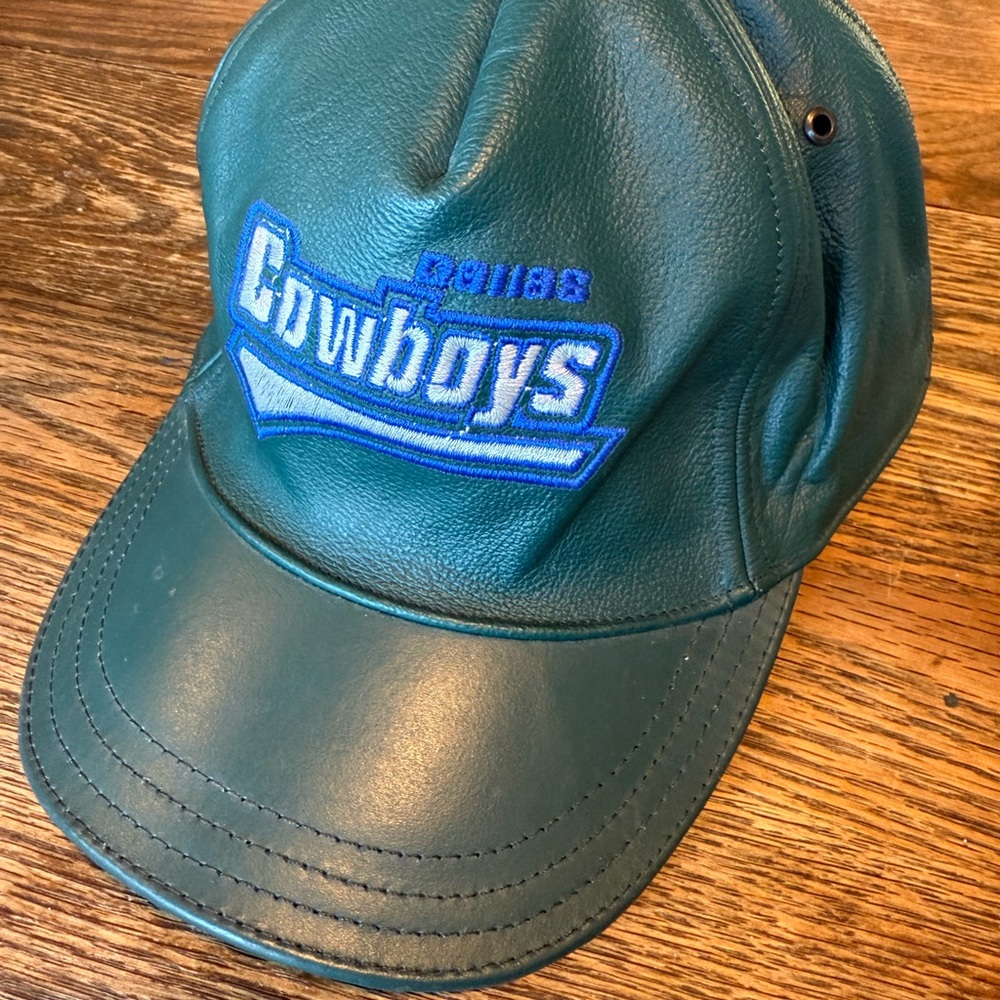 Vintage Dallas Cowboys Leather Cap RARE